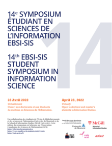 14e Symposium Étudiant En Sciences De L'information EBSI-SIS - École De ...